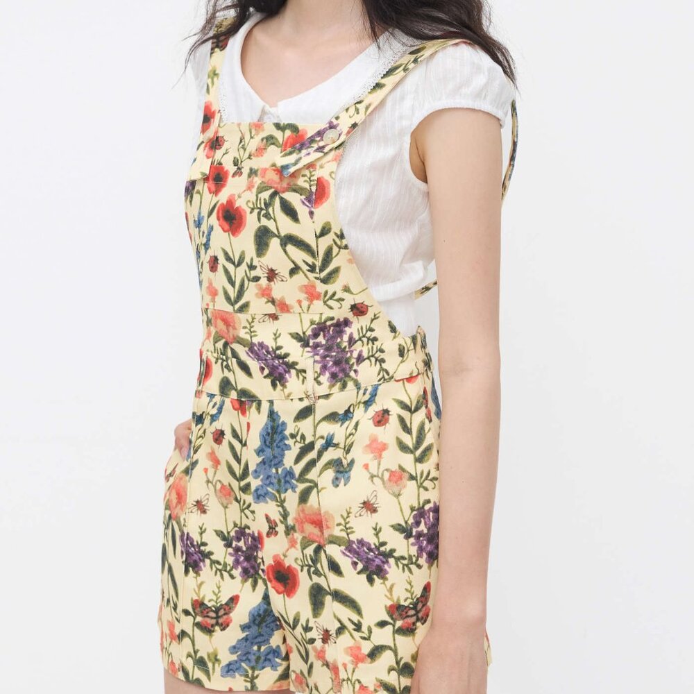Cider 100% Cotton Square Neck Floral Romper BRAND NEW WITH TAGS